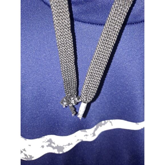 Nike Dry-Fit Blue Hoodie Sweatshirt with White Camo‎ Swoosh Size XL - Picture 4 of 9